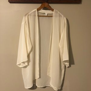 Ivory sheer cover up